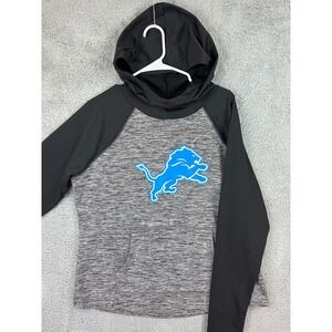 Detroit Lions Hoodie Men's XL Football Fleece Black Pullover Rugby Mens